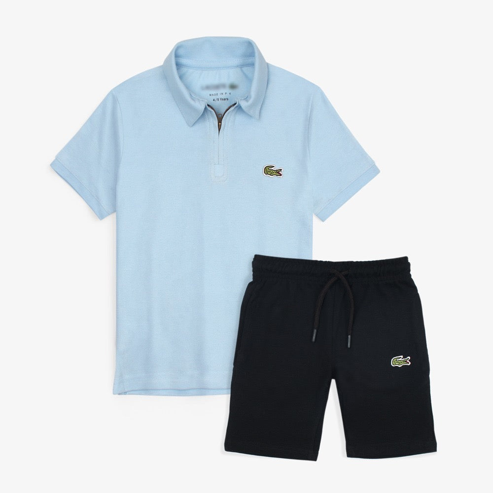 LCSTE PREMIUM KIDS POLO TWIN SET SKY