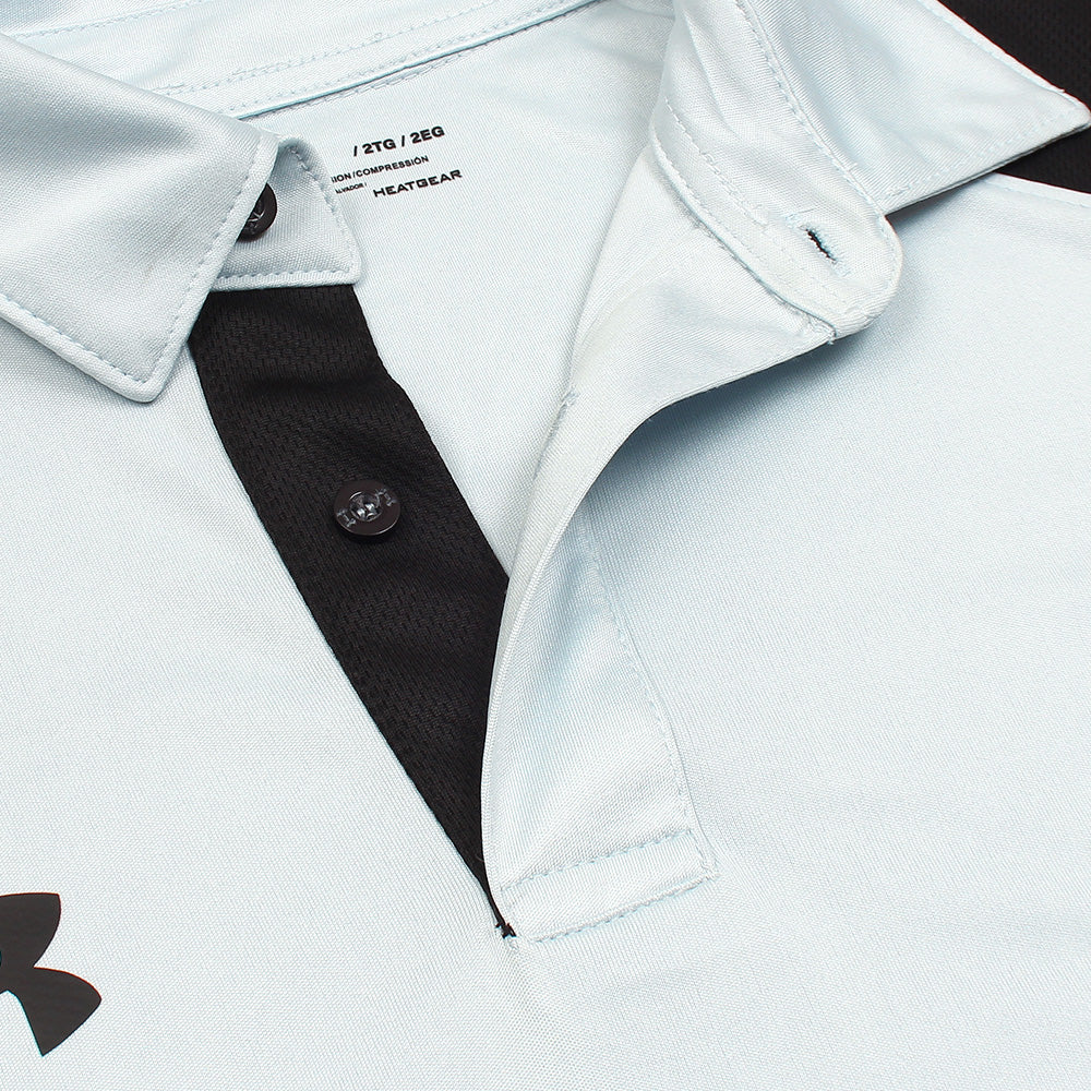 UA PREMIUM DRYFIT HEATGEAR POLO SKY