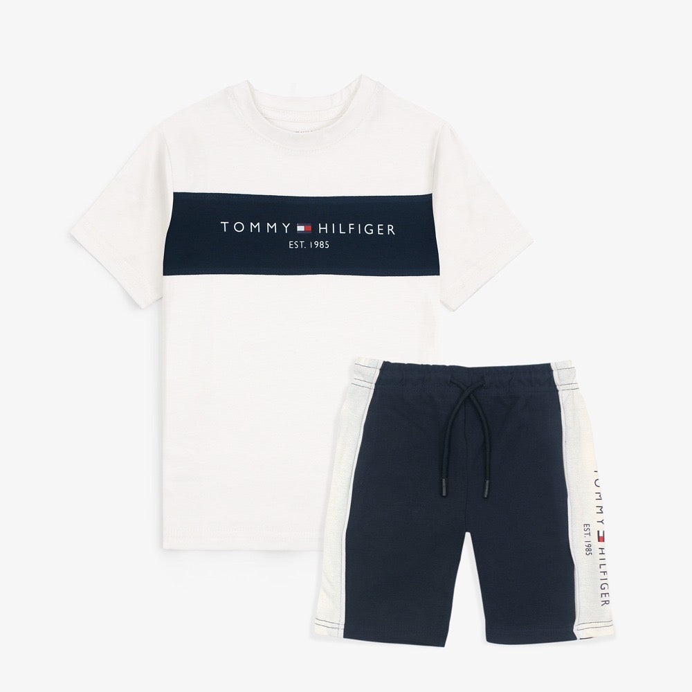 T-H PREMIUM PANNEL KIDS TWIN-SET WHITE-NEAVY