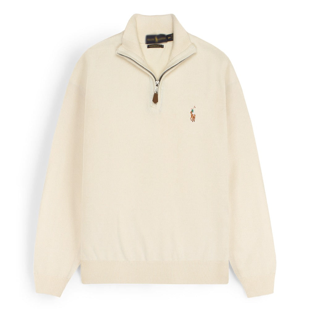 RL OXFORD HERITAGE MOCK KNIT MEN OFF-WHITE