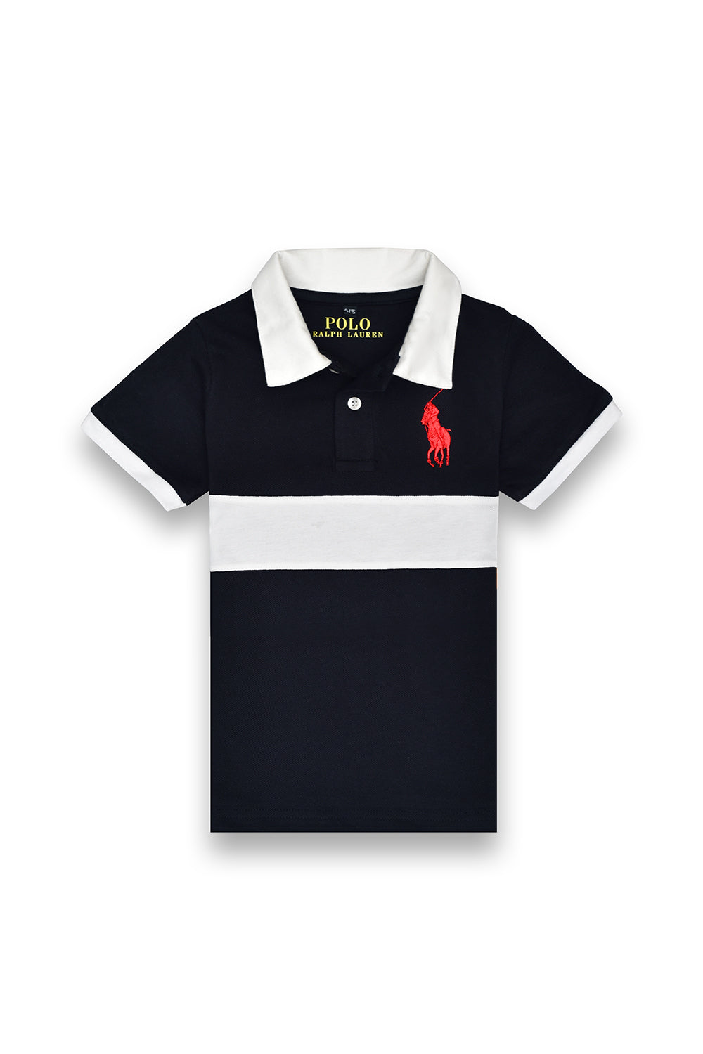 KIDS RL PREMIUM WHITE PANNEL NEAVY POLO RED PNY