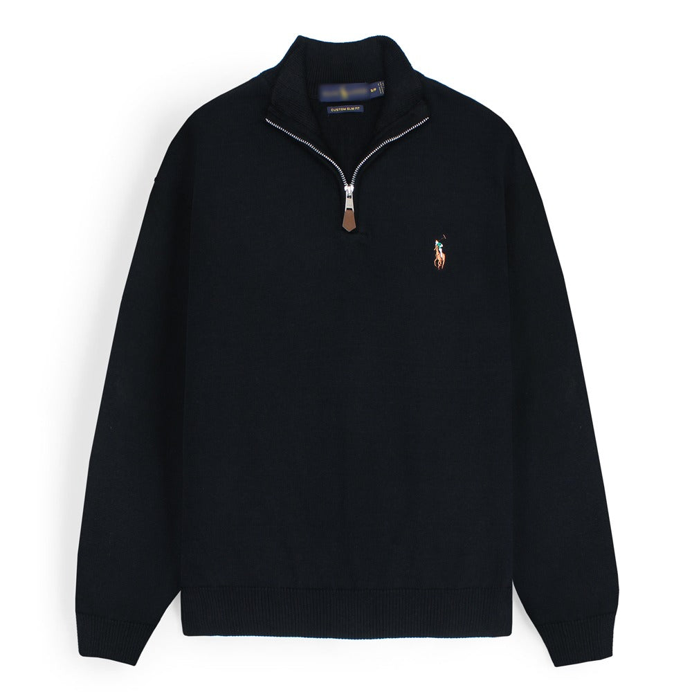 RL OXFORD HERITAGE MOCK KNIT MEN BLACK