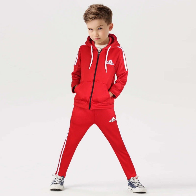 ADS PREMIUM FLEECE KIDS TRACKSUIT RED