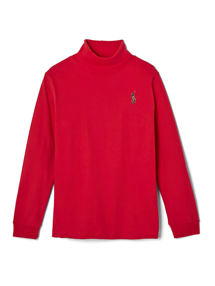 RLPH LURN KIDS TURTLE NECK RED