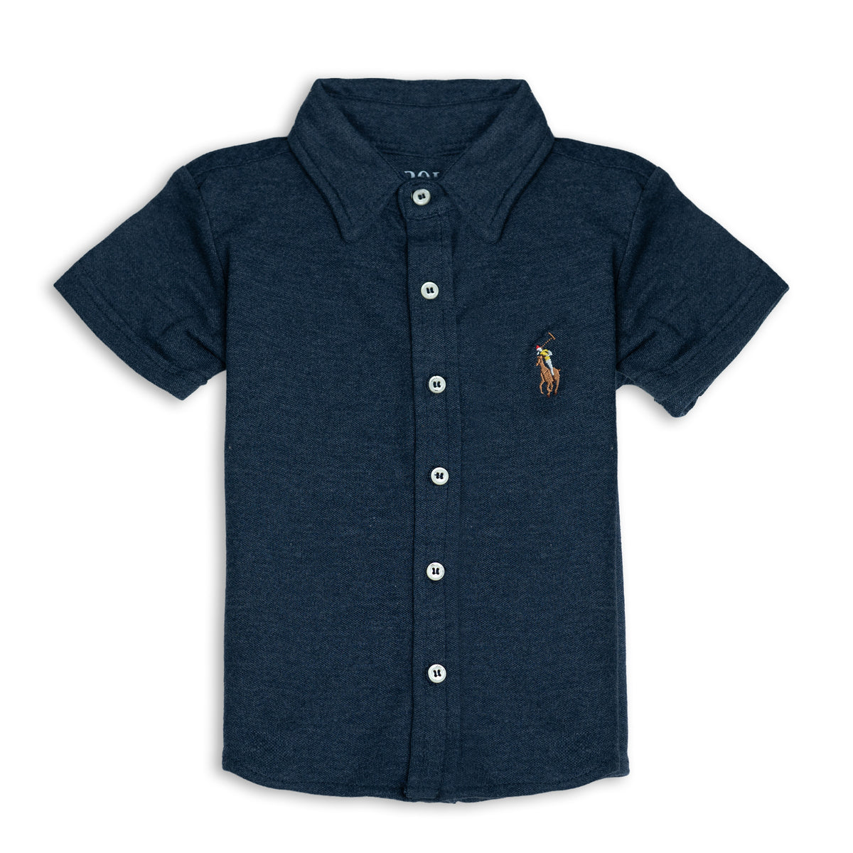 RL KIDS CASUAL HALF SLEEVE DRESS SHIRT NEAVY
